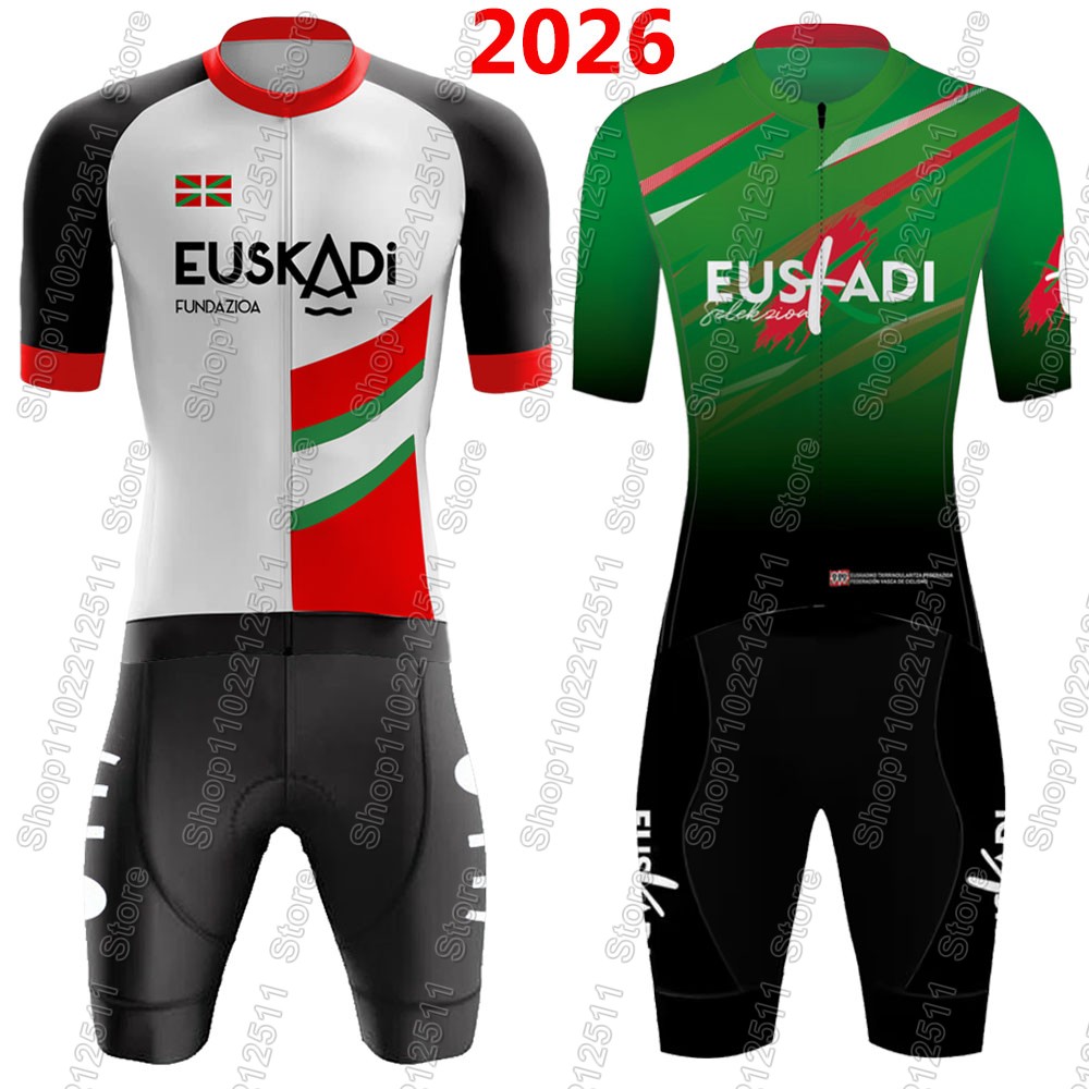 Cycling Bib Shorts - Euskadi 팀 사이클링 저지 2026 세트