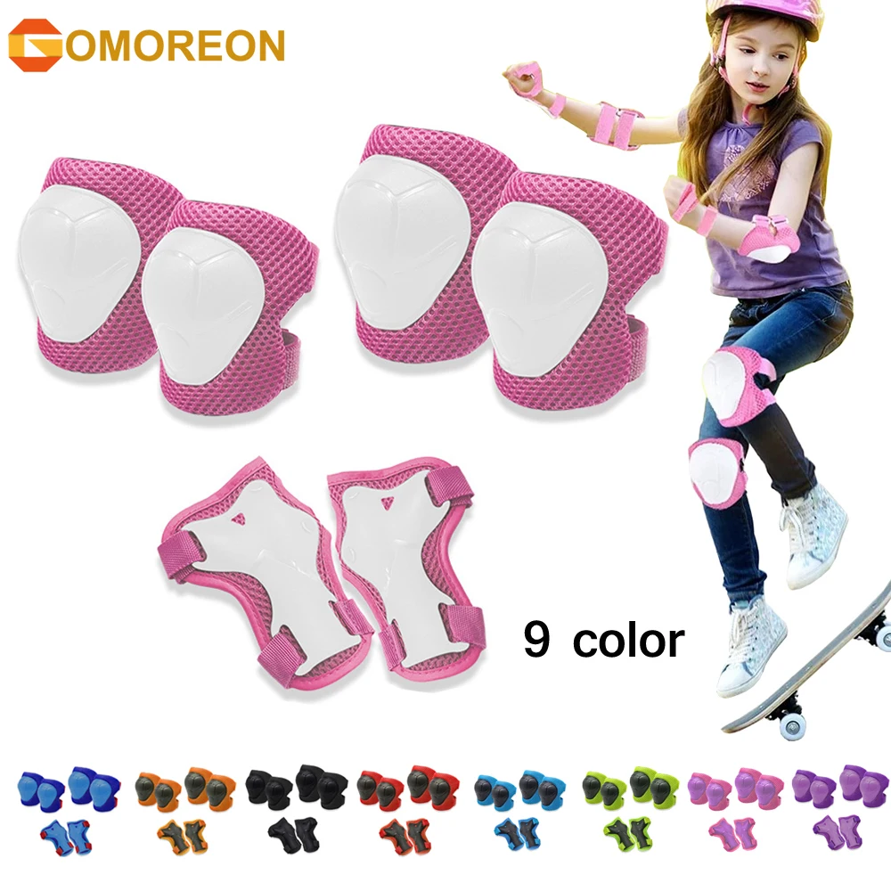 Cycling Gear For Kids - GOMOREON 어린이 무릎 패드 팔꿈치 패드,