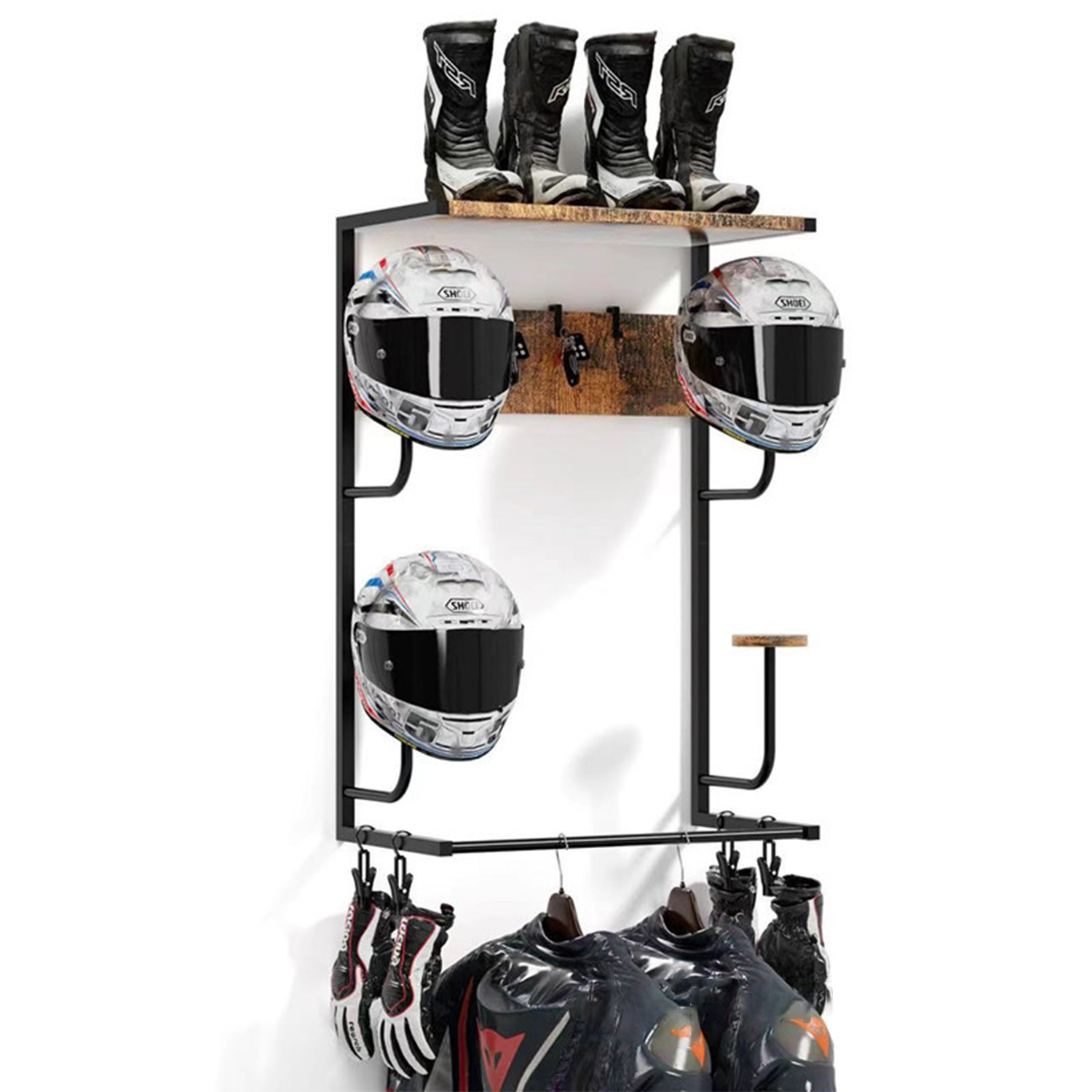 오토바이 헬멧 홀더, 4개의 장갑 칩 및 후크가 있는  - Cycling Gear Organiser 리뷰 및 가격