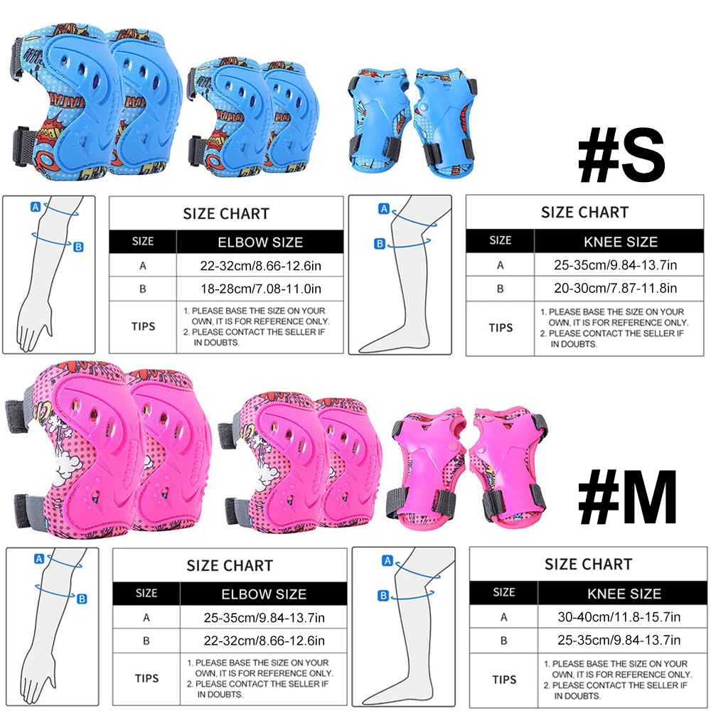 6개입 어린이용 (3-12세) 무릎 팔꿈치 보호대, 롤 - Cycling Gear For Kids 리뷰 및 가격