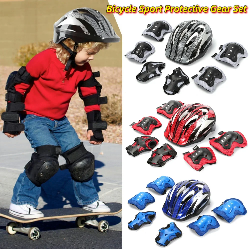 7Pcs 자전거 스포츠 보호 장비 세트 조정 가능한 어 - Cycling Gear For Kids 리뷰 및 가격